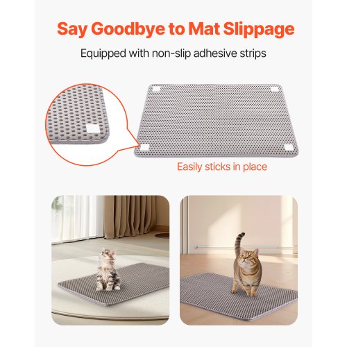 Cat Litter Mat 30 x 24 in DoubleLayer Litter Box Mat NonSlip