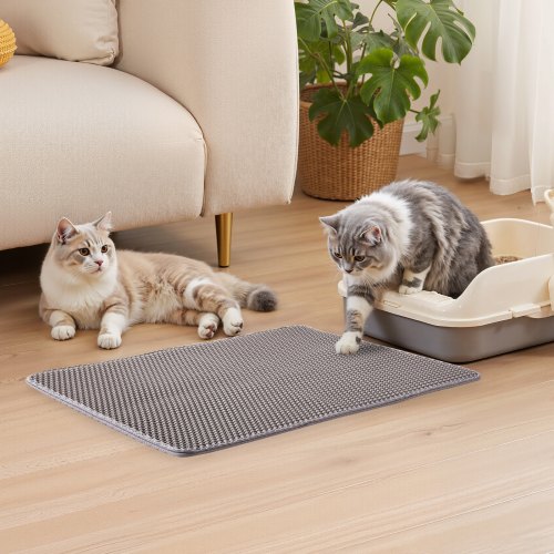 Cat Litter Mat 30 x 24 in DoubleLayer Litter Box Mat NonSlip