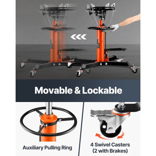 Transmission Jack 12Ton1100lbs Capacity Hydraulic Telescopic Transmission