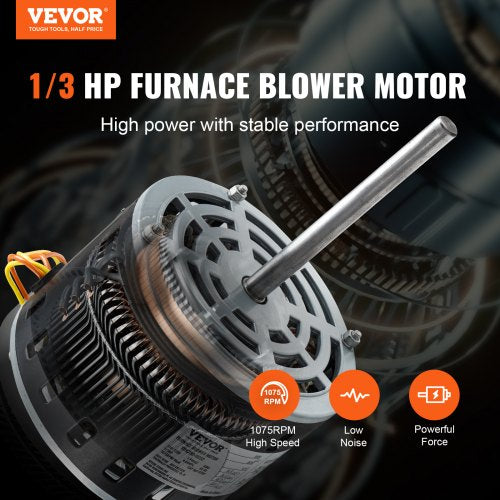 13HP Furnace Blower Motor 110120V 44Amps 1075RPM 4 Speeds CWCCW