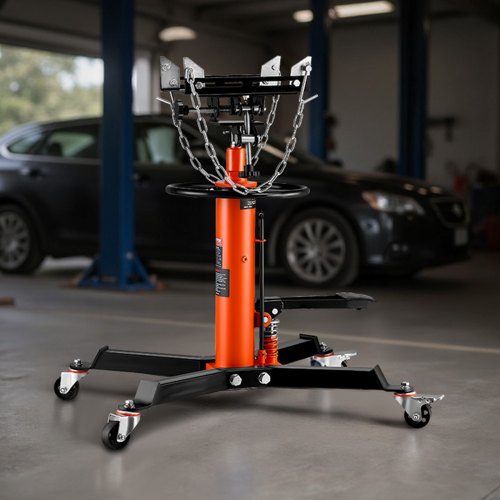 Hydraulic Transmission Jack 1322 lbs 360° Swivel Wheels For Car Lift