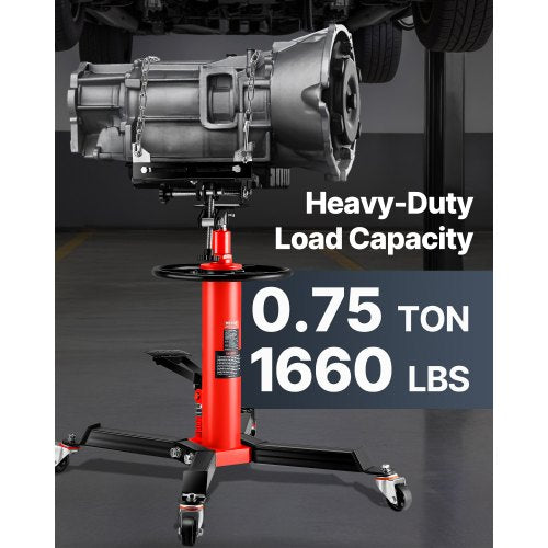 Transmission Jack075 Ton1660 lbs Capacity Hydraulic Telescopic
