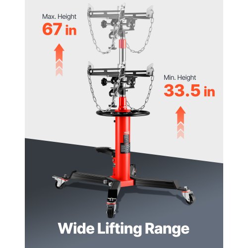 Transmission Jack075 Ton1660 lbs Capacity Hydraulic Telescopic