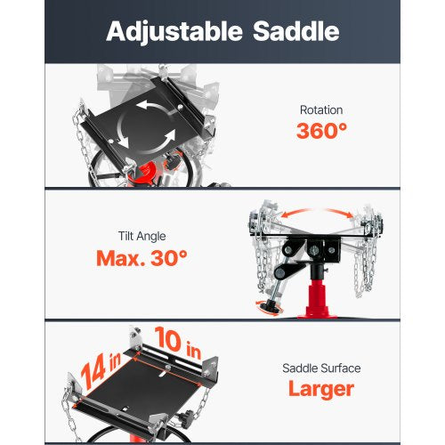Transmission Jack075 Ton1660 lbs Capacity Hydraulic Telescopic