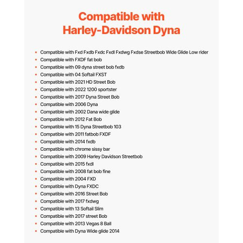 Motorcycle Backrest Sissy Bar Compatible with HarleyDavidson Dyna Street