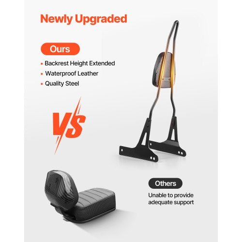 Motorcycle Backrest Sissy Bar Compatible with HarleyDavidson Dyna Street