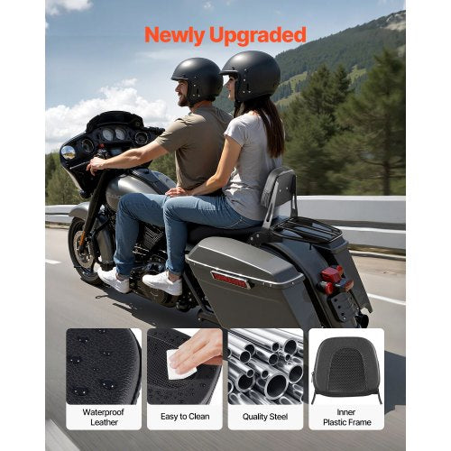 Motorcycle Backrest Sissy Bar with Luggage Rack Compatible with Honda Rebel