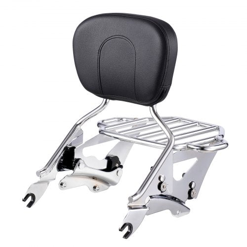 Motorcycle Backrest Sissy Bar with Luggage Rack Compatible with Luggage Rack