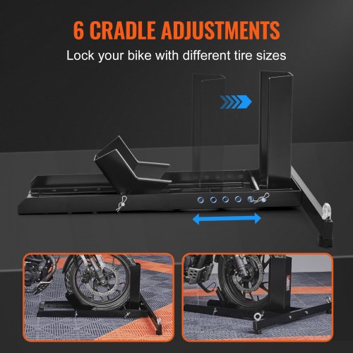 Motorcycle Wheel Chock Upright 1800 lbs Capacity Heavyduty Steel