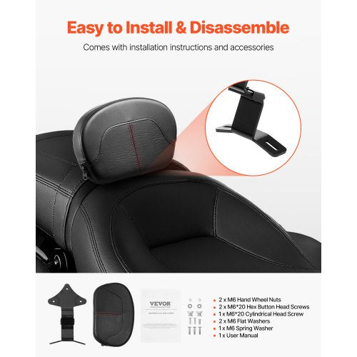 Motorcycle Backrest Sissy Bar Compatible with HarleyDavidson Touring