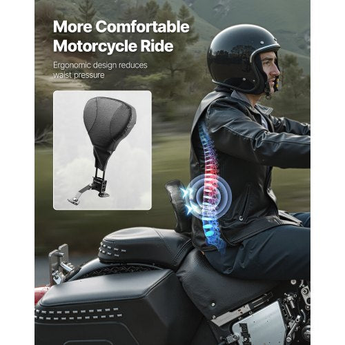 Adjustable Motorcycle Backrest Sissy Bar Fit Harley Touring Models