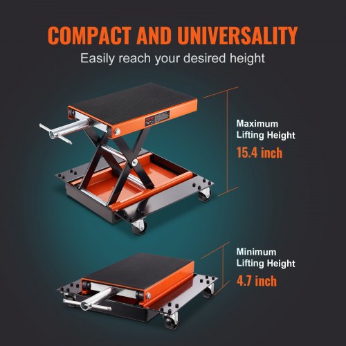 Motorcycle Lift 1100 LBS Motorcycle Lift ATV Scissor Lift Jack with Dolly