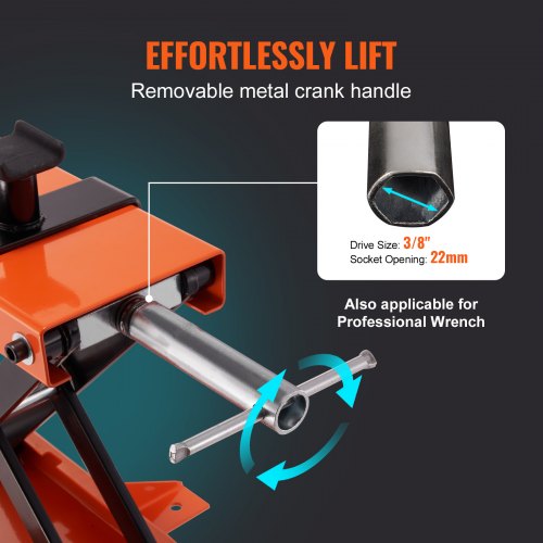 Motorcycle Lift 500 kg Motorcycle Center Scissor Lift Jack with Saddle