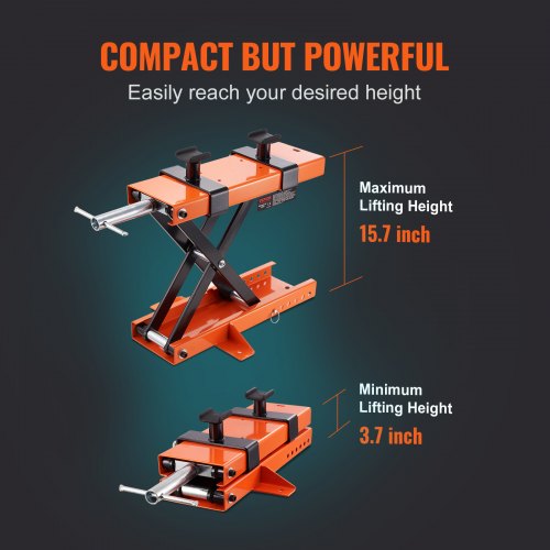 Motorcycle Lift 500 kg Motorcycle Center Scissor Lift Jack with Saddle