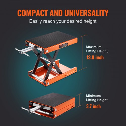 Motorcycle Lift 1100 LBS Motorcycle Scissor Lift Jack with Wide Deck