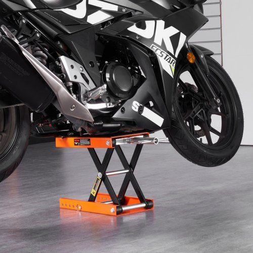 Motorcycle Lift 1100 LBS Motorcycle Scissor Lift Jack with Wide Deck