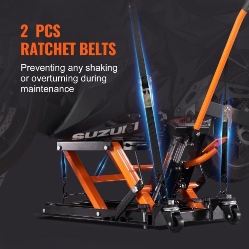 Steel Hydraulic Motorcycle Jack Stand 1500 LBS ATV Scissor Lift Jack