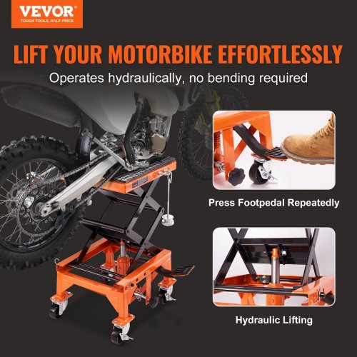 Hydraulic Motorcycle Lift Table 350 LBS Capacity Motorcycle Scissor Jack