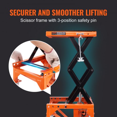 Hydraulic Motorcycle Lift Table 350 LBS Capacity Motorcycle Scissor Jack