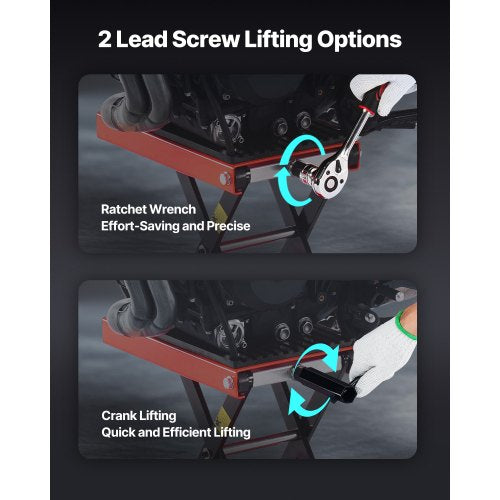 Motorcycle Lift 1200lbs Weight Capacity Wide Deck Motorcycle Scissor Jack