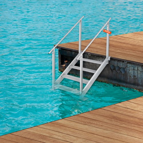 Dock Ladder 4 Step Dock Stairs 3038 Adjustable Height 500 lbs Load