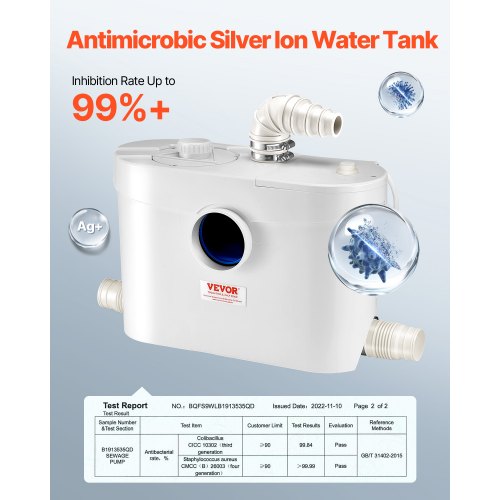Macerator Pump 900W 48 GPM Flow 40 ft12 m Head Macerator Sewerage