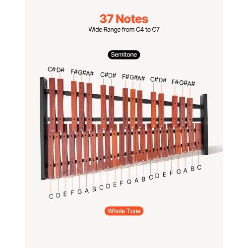 Glockenspiel Xylophone 37 Notes Wooden Professional Xylophone Percussion
