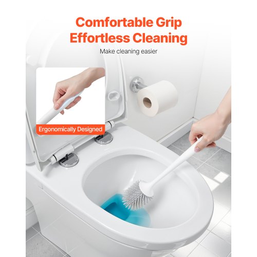 Toilet Brush and Holder Set Toilet Bowl Brush and Holder with Comfortable