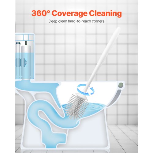 Toilet Brush and Holder Set Toilet Bowl Brush and Holder with Comfortable