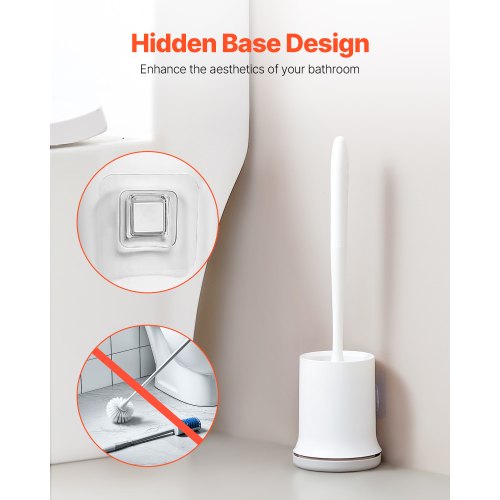 Toilet Brush and Holder Set Toilet Bowl Brush and Holder with Comfortable