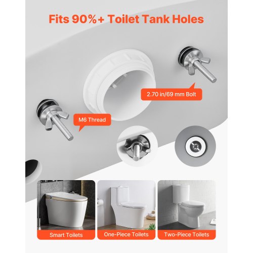 Universal Toilet Tank to Bowl Bolts Kit 2PCS Metal Heavy Duty Toilet Tank
