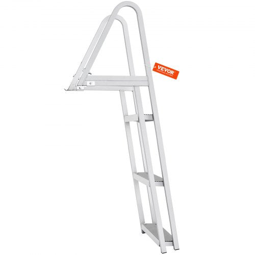 Dock Ladder Removable 3 Steps 350 lbs Load Capacity Aluminum Alloy