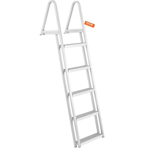 Removable Dock Ladder 5 Steps 350 lbs Load Capacity Pontoon Boat Ladder