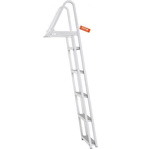 Removable Dock Ladder 5 Steps 350 lbs Load Capacity Pontoon Boat Ladder