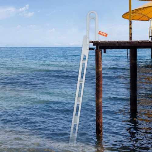 Dock Ladder Flip Up 5 Steps 350lbs Load Capacity Aluminum Pontoon Boat
