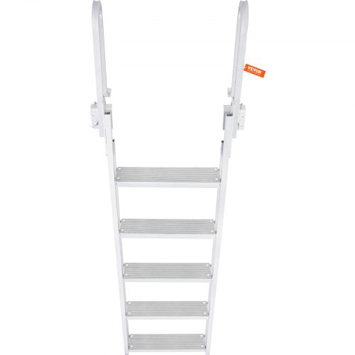 Dock Ladder Flip Up 5 Steps 350lbs Load Capacity Aluminum Pontoon Boat