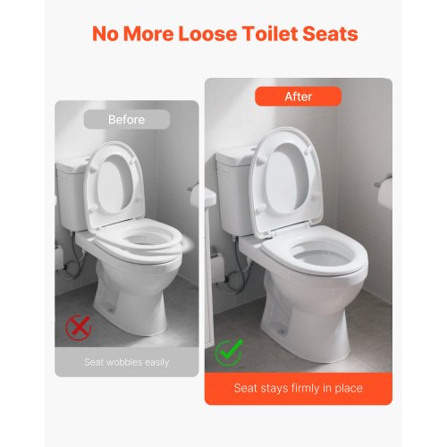 Universal Toilet Seat Bolts Kit 2PCS Metal Heavy Duty Toilet Tank Bolts