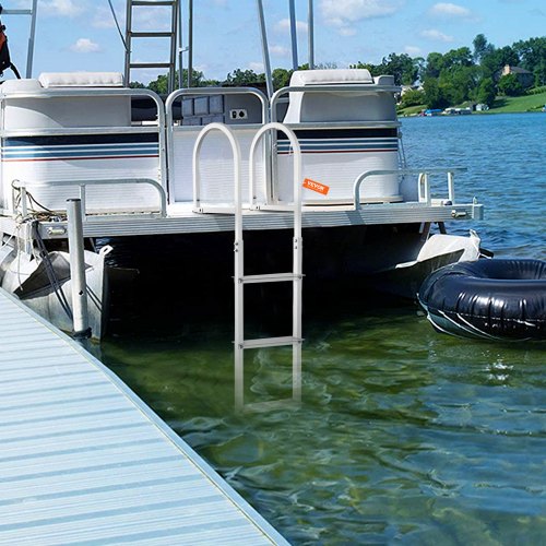 Dock Ladder Removable 3 Steps 500 lbs Load Capacity Aluminum Alloy
