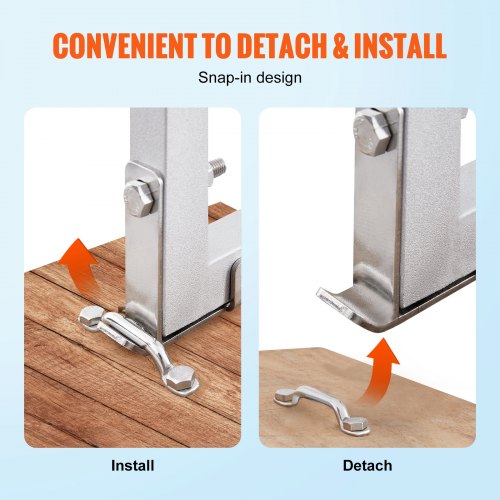Dock Ladder Removable 5 Steps 500 lbs Load Capacity Aluminum Alloy