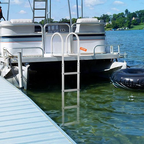 Dock Ladder Removable 4 Steps 500 lbs Load Capacity Aluminum Alloy