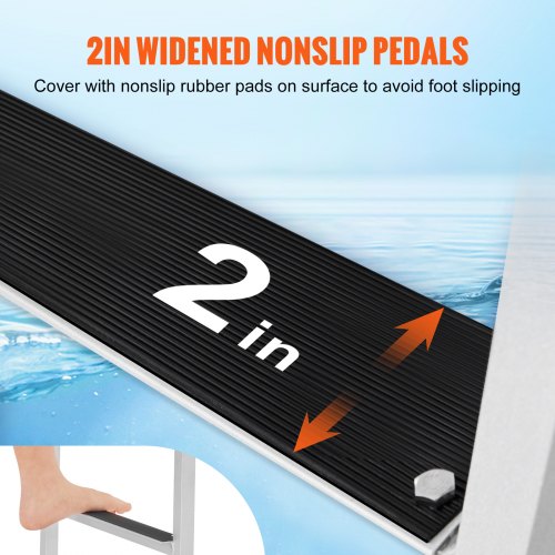 Dock Ladder FlipUp 4 Steps 350 lbs Load Capacity Aluminum Alloy Pontoon