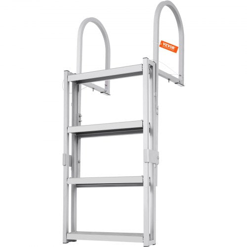 Dock Ladder Retractable 4 Steps 350 lbs Load Capacity Aluminum Alloy