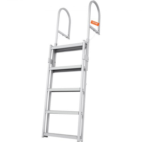 Dock Ladder Retractable 5 Steps 350 lbs Load Capacity Aluminum Alloy
