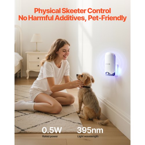 Fly Trap Plugin Gnat Killer Plug and Play Indoor Skeeter Zapper with BlueViolet