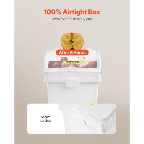 Rice Storage Container 66Gallon25L x3 Capacity Large Dog Food Dispenser