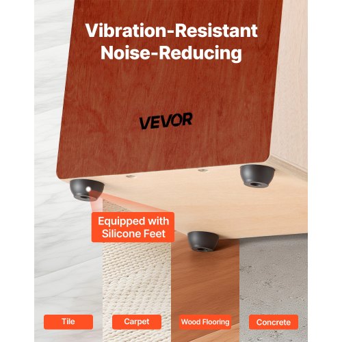 Cajon Box Drum Birch Wood Percussion Instrument Guitar Strings with Travel