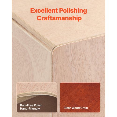 Cajon Box Drum Birch Wood Percussion Instrument Guitar Strings with Travel