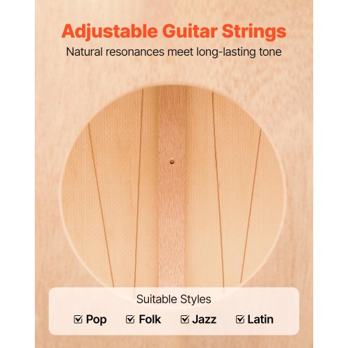 Cajon Box Drum Wooden Percussion Instrument Drum with Guitar Strings Birch