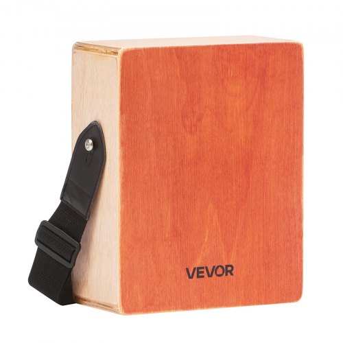 Cajon Box Drum Wood Percussion Instrument with Guitar Strings Travel Bag