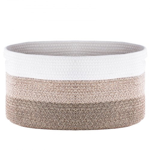 Cotton Rope Basket 22L 3 Packs Storage Basket Woven Basket Bins with Handles